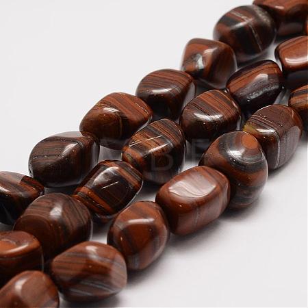 Natural Tiger Iron Bead Strands G-K153-D04-1