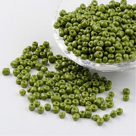 6/0 Baking Paint Glass Seed Beads X-SEED-S003-K9-1