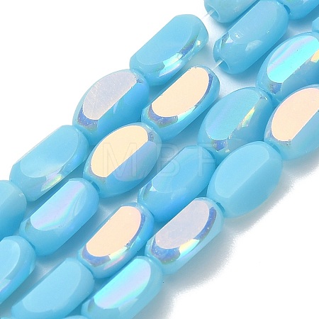 Electroplate Opaque Glass Beads EGLA-H112-06-HR06-1