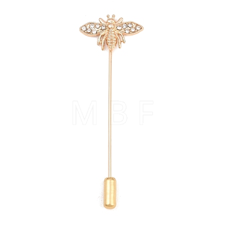 Alloy Rhinestone Lapel Pins Brooch Pins AJEW-E060-01G-1