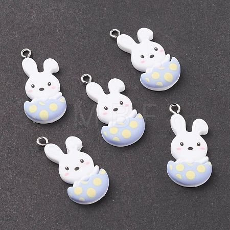 Opaque Resin Pendants RESI-F030-19-1