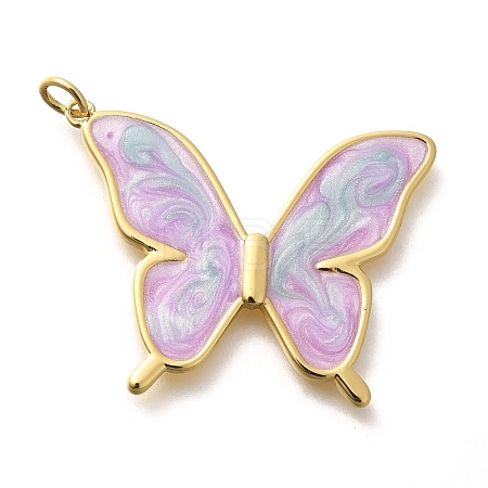 Rack Plating Brass Enamel Pendants KK-M296-02G-02-1