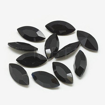 Pointed Back Glass Rhinestone Cabochons RGLA-T083-6x12mm-02-1