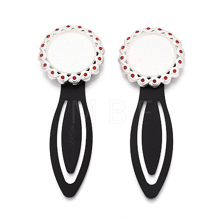 Alloy & Iron Bookmark Cabochon Settings PALLOY-N184-08S-1