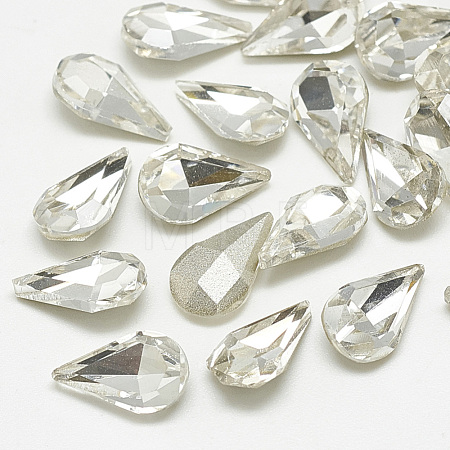 Pointed Back Glass Rhinestone Cabochons RGLA-T082-6x10mm-01-1