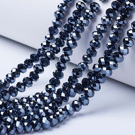 Electroplate Glass Beads Strands EGLA-A044-P6mm-A18-1