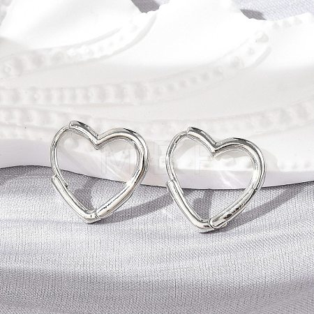 Brass Huggie Hoop Earrings EJEW-C502-09P-1