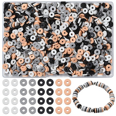1880Pcs 4 Colors Handmade Polymer Clay Beads CLAY-YW0002-01D-1