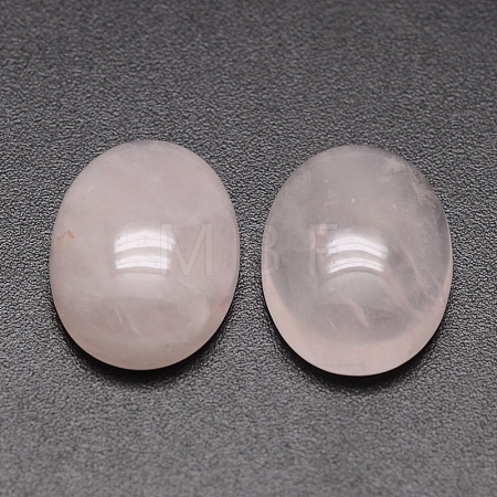 Oval Natural Rose Quartz Cabochons G-K020-20x15mm-07-1