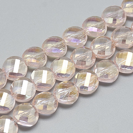 Electroplate Glass Beads Strands EGLA-Q098-A04-1