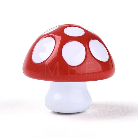 2Pcs Opaque Acrylic Enamel Beads MACR-N018-15G-1