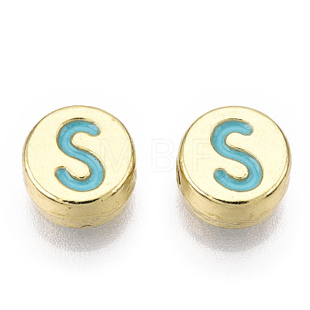 Alloy Enamel Beads ENAM-S122-029S-A-RS-1