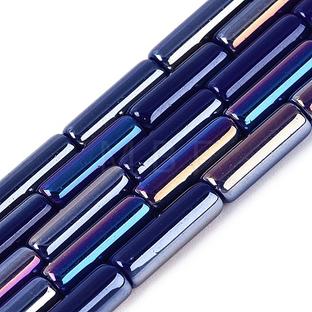 Electroplate Opaque Glass Beads Strands EGLA-Q132-02A-B02-1