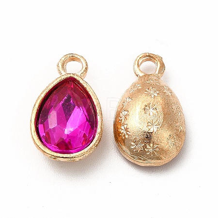 Faceted Glass Rhinestone Pendants GLAA-I051-A15-1