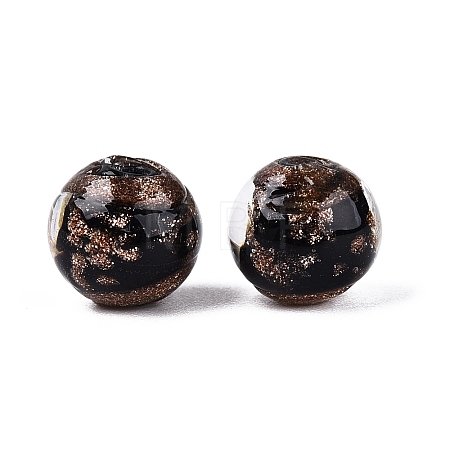 Handmade Gold Sand Lampwork Beads LAMP-N045-01A-02-1