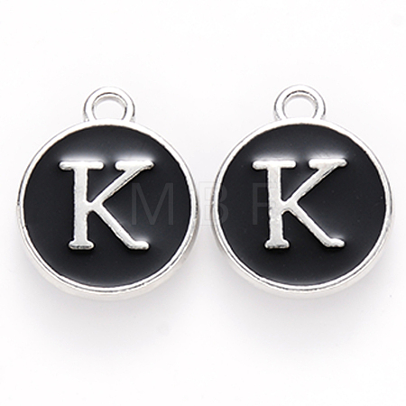 Platinum Plated Alloy Charms X-ENAM-S118-02K-P-1