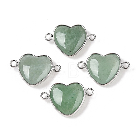 Natural Green Aventurine Love Heart Pendants G-T138-205I-P-1