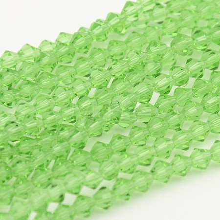 Faceted Bicone Glass Beads Strands EGLA-P017-4mm-01-1