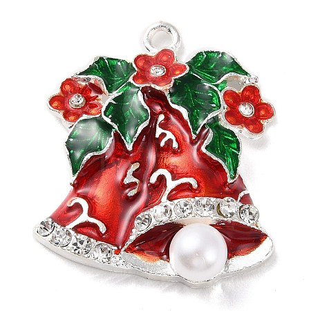 Christmas Zinc Alloy Rhinestone Pendnats PALLOY-K008-01A-P-1
