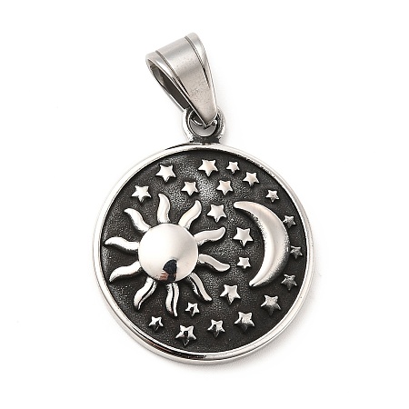 304 Stainless Steel Pendants STAS-K243-10AS-1