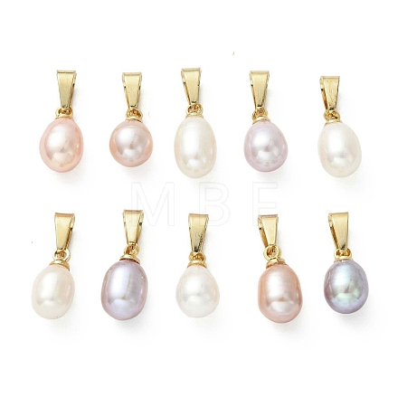 Natural Cultured Freshwater Pearl Pendants PALLOY-JF05324-1
