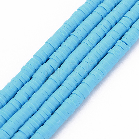 Handmade Polymer Clay Bead Strands X-CLAY-T002-4mm-65-1