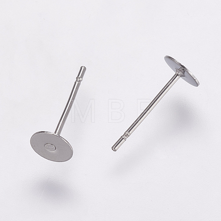 Non-Tarnish 304 Stainless Steel Stud Earring Settings X-STAS-K146-009-5mm-1