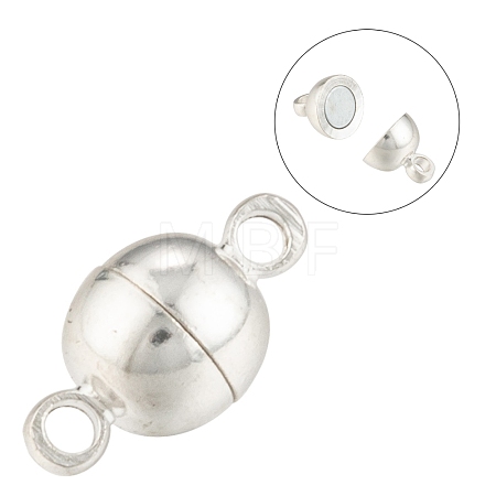 Brass Magnetic Clasps with Loops MC019-S-1
