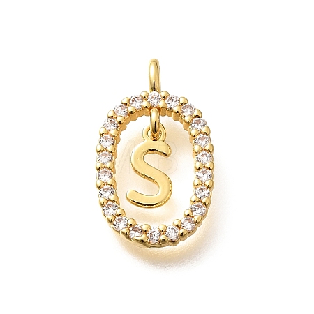 Brass Micro Pave Cubic Zirconia Pendants ZIRC-P123-01G-S01-1