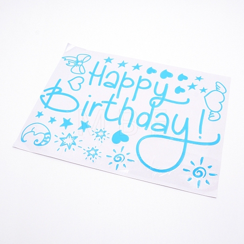 Happy Birthday Theme Waterproof Self Adhesive Sticker DIY-WH0199-87B-03-1