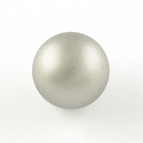 No Hole Spray Painted Brass Round Bell Beads KKB-R001-16mm-08-1