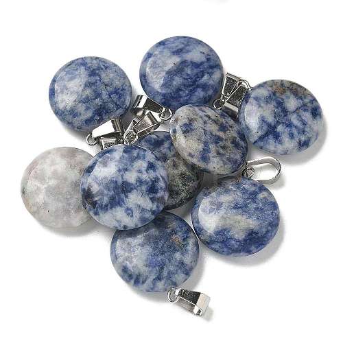 Natural Blue Spot Jasper Pendants G-B127-14P-09-1