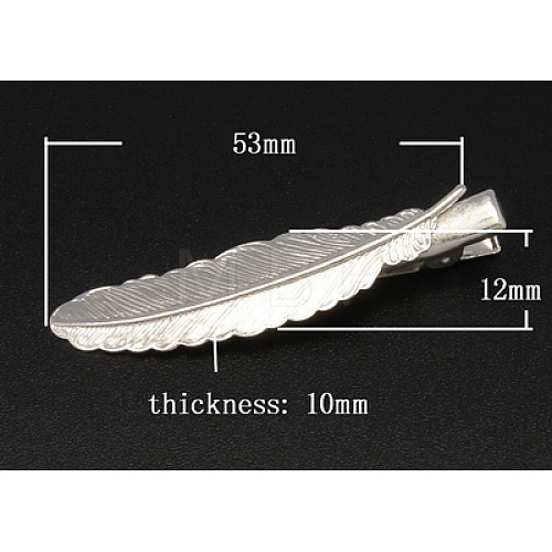 Iron Flat Alligator Hair Clip Findings PHAR-B013-S-1