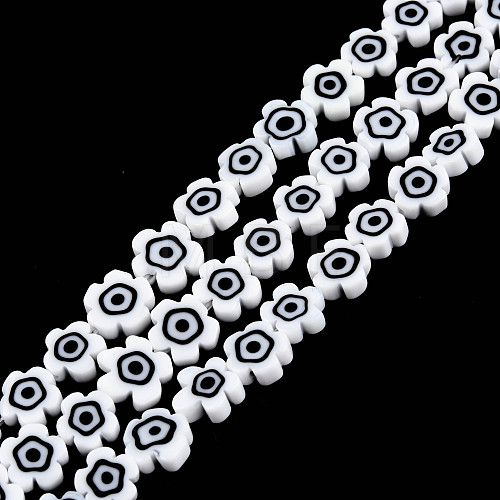 Handmade Evil Eye Lampwork Beads Strands LAMP-N029-018-26-1