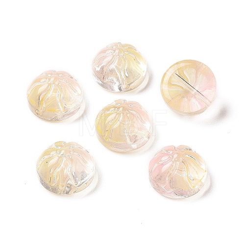 Transparent Spray Painted Glass Beads GLAA-I050-09K-1