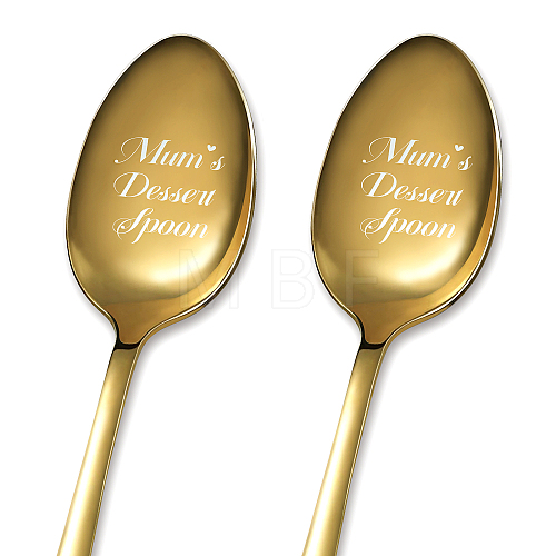 Stainless Steel Spoons Set AJEW-WH0253-016-1