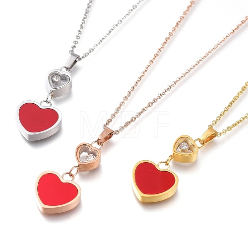 304 Stainless Steel Pendant Necklaces NJEW-I240-11B-1