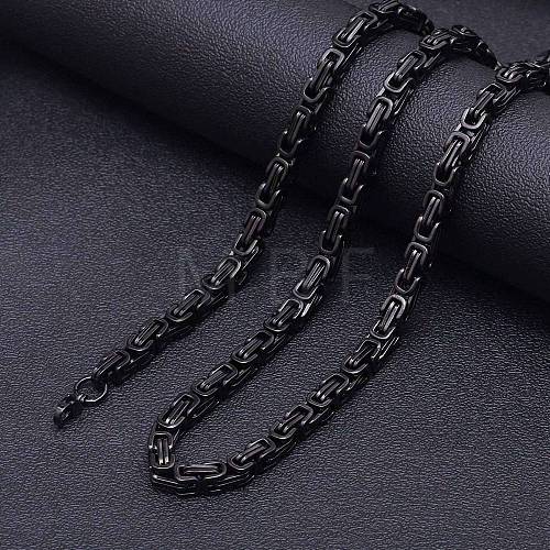 Titanium Steel Byzantine Chain Necklace for Men FS-WG56795-204-1