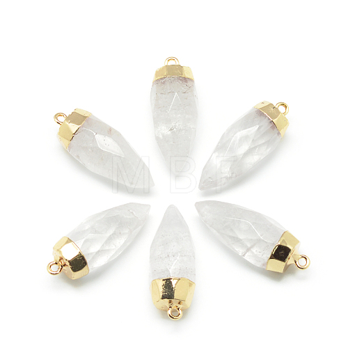 Natural Quartz Crystal Pointed Pendants G-Q496-02-1