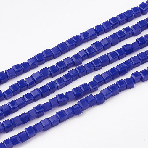 Opaque Color Glass Beads Strands X-GLAA-S178-09B-1