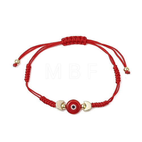 Adjustable Lanmpword Evil Eye Braided Bead Bracelet BJEW-JB11062-01-1