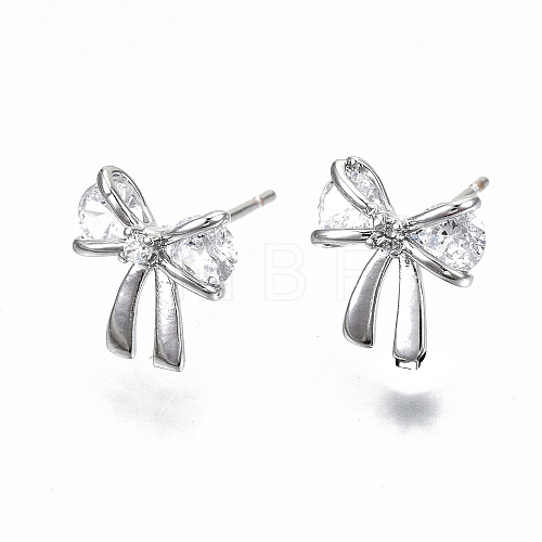 Brass Stud Earrings KK-T062-44P-NF-1