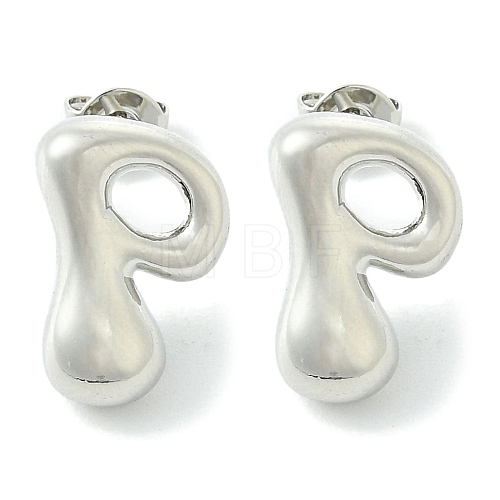 Rack Plating Brass Earrings EJEW-S222-01P-P-1
