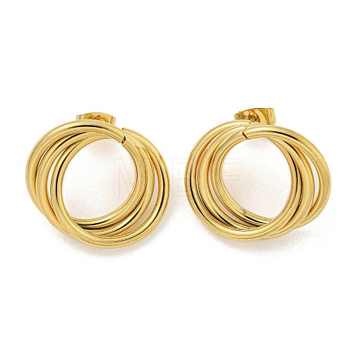 304 Stainless Steel Earrings for Women EJEW-E305-07G-1