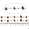 Handmade Natural Red Jasper Chip Beaded Chains CHC-F020-09G-03-2