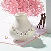 Acrylic Flat Round with Letters Braided Bead Bracelet for Women BJEW-JB07571-01-2
