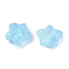 Transparent Spray Paint Glass Beads GLAA-H035-02G-2