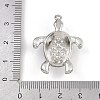 Turtle Brass ABS Imitation Pearl Pendants KK-I352-04F-P-3