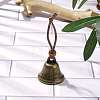 Iron Bell Pendant Decorations HJEW-JM01963-S-1