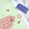 6Pcs Rack Plating Brass Micro Pave Cubic Zirconia Pendants KK-SC0007-84-3
